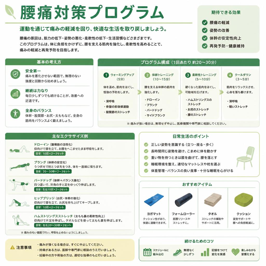 腰痛に悩む方への特別プログラム