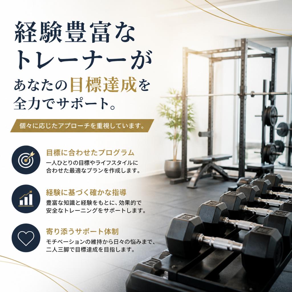 専属トレーナーによるサポート